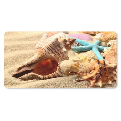 Produktbild von MuchoWow® Mauspad Mousepad Seesterne - Muscheln - Sand - Strand 60x30 cm - Mousepads - Maus Mat - Pad - Mausunterlage - Nachhaltig