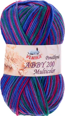 100g Strickgarn Abby 200 multicolor Sockengarn Socken-Wolle Strumpfgarn Farbwahl blau-grün-lila