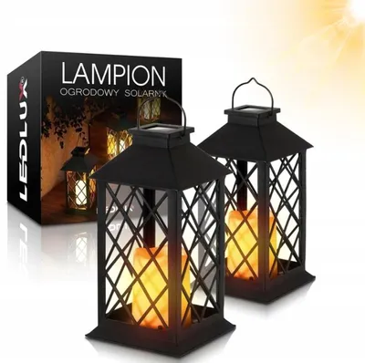 Produktbild von LEDLUX Solarlaterne 2er-Set Garten Warmweiß Außen
