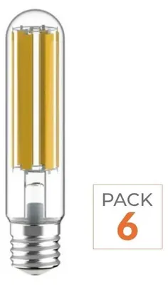 Produktbild von 6er-Pack – LED-Glühbirne für die Straßenbeleuchtung, E40, 38 W, 6500 lm – Warmweiß 2300 K – 3500 K