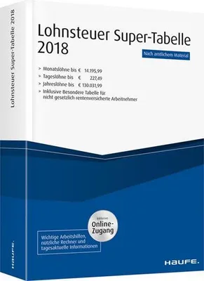 Produktbild von Lohnsteuer-Supertabelle 2017 plus Onlinezugang