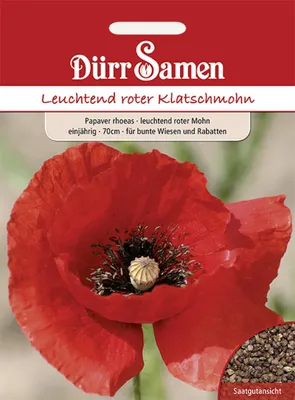 Produktbild von Dürr-Samen - Mohn leuchtend rot einjährig 70 cm - Saatgut - 1940