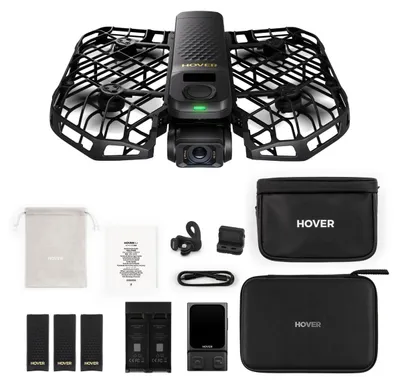 Produktbild von HOVERAir X1 Pro Max, 4 Rotoren, 48 MP, 1000 m, SD, 1920 mAh, Schwarz