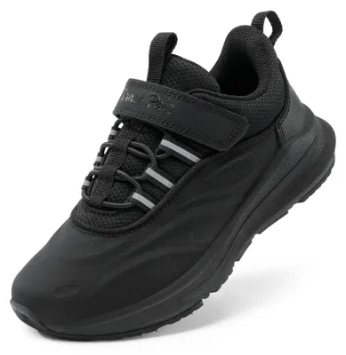 Produktbild von DREAM PAIRS Turnschuhe Kinder Sportschuhe Mädchen Jungen Sneaker Wasserfest Hallenschuhe Atmungsaktiv Laufschuhe Outdoor Fitnessschuhe mit Klettverschluss,Size 32,Alles Schwarz,SDRS2335K