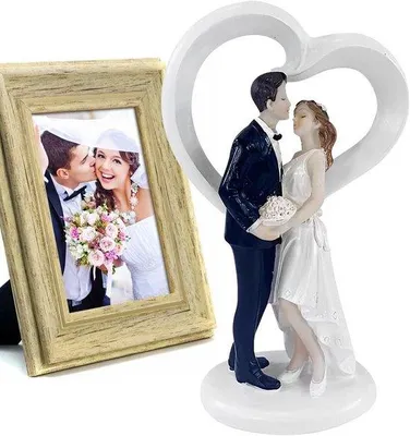 Produktbild von Tortenfigur Brautpaar - Hochzeitsdekoration für Hochzeitstorte