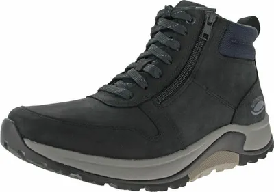 A single black boot is shown against a white background.