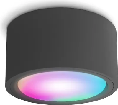 Produktbild von SSC-LUXon CELI-X Aufbauspot flach inkl. LED Leuchtmittel kompatibel mit Alexa, Siri & Google - Deckenspot mit Smart LED RGB+W GX53