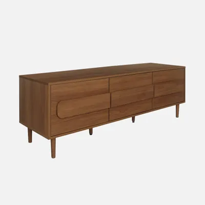 Immagine prodotto di Mobile TV vintage effetto legno 3 ante 150cm, Noce