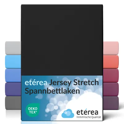 Produktbild von etérea Jersey Spannbettlaken 95% Baumwolle  5% Elasthan 90x200 - 100x220 cm