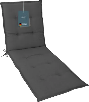 Produktbild von LILENO HOME Sonnenliege Auflage als [1er Set - Rollliege] in Uni Anthrazit (TAMI) - Gartenliegen Auflage perfekt für Strandliege - Polster Auflage für Gartenliege (188x60x5cm)