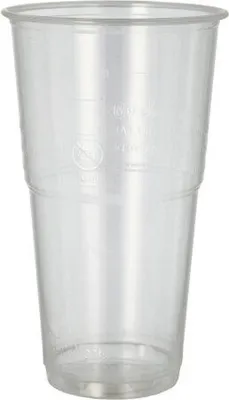 Produktbild von Papstar PLA-Becher, Kaltgetränkebecher, "pure" 0,5 l glasklar mit Schaumrand, 12 x 12 Stück