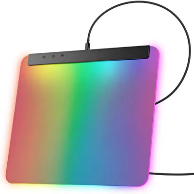 Gaming-Mauspad RGB, 56x57 cm, hart, rutschfest, wasserabweisend