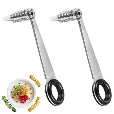 Produktbild von 2PCS Spiralschneider-Set,Kartoffel- und Gemüseschneider, ideal für kreative Obst- und Gemüsezubereitung wie Gurken, Karotten, Zucchini und Äpfel