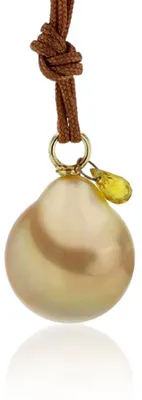 Produktbild von Luna-Pearls - 204.1408 - Anhänger - Damen - 750 Gelbgold - Südsee-Zuchtperle 12-13mm Saphir