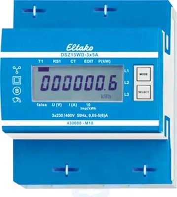 Produktbild von Eltako Drehstromzähler DSZ15WD-3x5A MID (V) MID geeicht 3x5A 28305015