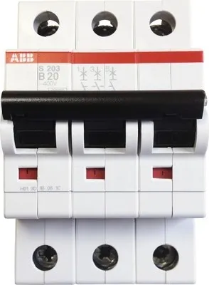 Image de ABB S203-B20 20A Disjoncteur B 3 pôles