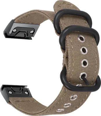 Image de INF Bracelet de montre en toile 20 mm avec démontage rapide pour Garmin Fenix 7/6/5 Vert