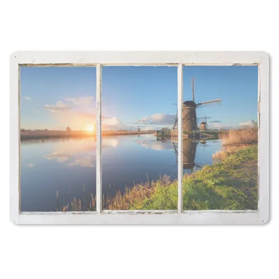 Produktbild von MuchoWow® Mauspad Mousepad Aussicht - Wasser - Mühle 27x18 cm - Mousepads - Maus Mat - Pad - Mausunterlage - Büroartikel - Desk Matten