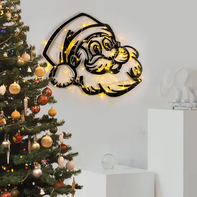 Produktbild von Wallity, XMASBLACK - 014, Wandskulptur, Schwarz, 100 % METALL, 61 x 59 cm