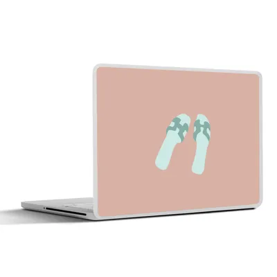 Produktbild von MuchoWow® Laptop Aufkleber Sticker Cover Sommer - Pantoffeln - Pastell 32.5x23.5 cm - Sticker für Laptop - Selbstklebend
