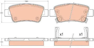 Produktbild von TRW Bremsbeläge Satz Hinten für HONDA CR-V IV (RM) GDB3576