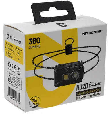 Produktbild von Nitecore NU20 Classic, Stirnband-Taschenlampe, Schwarz, Polycarbonat (PC), 1 m, IP66, LED