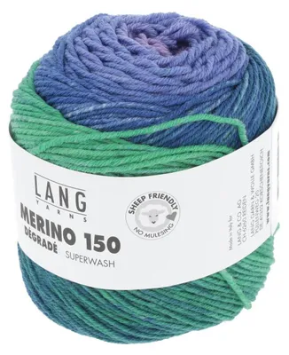 Produktbild von Lang Yarns - Merino 150 Dégradé 0004 blau pink rot