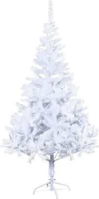 Produktbild von LZQ Künstlicher Weihnachtsbaum 210cm weiß Christbaum , Tannenbaum aus Fichte Dekoration, inkl. Metall Christbaum Ständer, Weihnachtsdeko