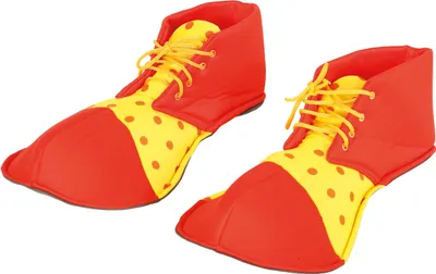 Immagine prodotto di Scarpe di Carnevale da clown Accessori divertenti per bambini Carnevale Colori neon Look allegro Motivi rosso giallo Multicolore, Colore: Rosso
