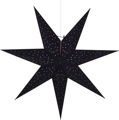 Produktbild von Weihnachtsstern beleuchtet 75 cm Papier samt schwarz 1xE14