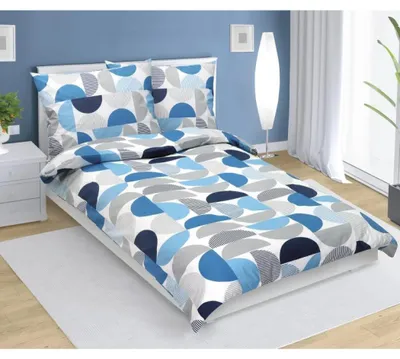 Immagine prodotto di Biancheria da letto in cotone - 140x200 cm. 70x90 - blu
