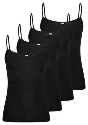 Produktbild von Nina von C. 4er Pack Motion Spaghetti Top Weiches Material, ohne Seitennähte, Schmale Satinabschlüsse und flache Kanten, Angenehme Passform mit hohem Komfort