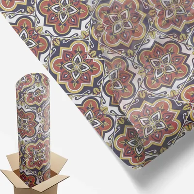 Zdjęcie produktu dla Folia chroniąca przed wzrokiem – 146 x 200 cm – witraż / wzór witrażowy – nieprzezroczysta i dekoracyjna – samoprzylepna folia dekoracyjna do szkła – ochrona przed promieniowaniem UV, łatwy montaż – dekoracja kwiatowa