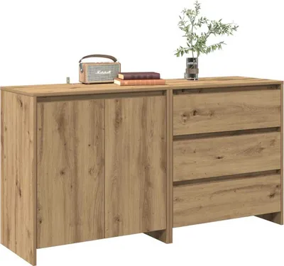 Zdjęcie produktu dla vidaXL 2-częściowy kredens Artisan z drewna dębowego