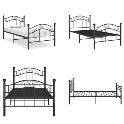 Obrázok produktu pre vidaXL Posteľ čierna kovová 100x200 cm - Rám postele - Rámy postelí - Rám postele - Rám postele
