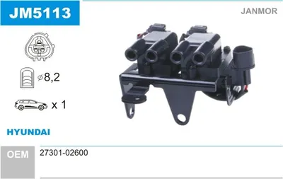 Produktbild von JANMOR JM5113 Zündspule für HYUNDAI ATOS (MX)