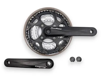 Produktbild von SunRace Kurbelgarnitur 28/38/48 FCM-300 Aluminium Kurbel Schwarz