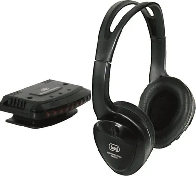 Produktbild von Trevi FRS 1240 Schwarzer drahtloser Over-Ear-Kopfhörer mit Lautstärkeregler und 12 m Reichweite