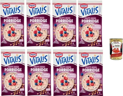 Produktbild von C.Vitalis Porridge mit Haferflocken und leckeren roten Früchten 8x53g+ Italian Gourmet polpa 400g
