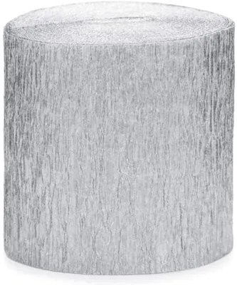 Produktbild von Krepppapier Rollen 5cm x 10m 4er Set Silber metallic