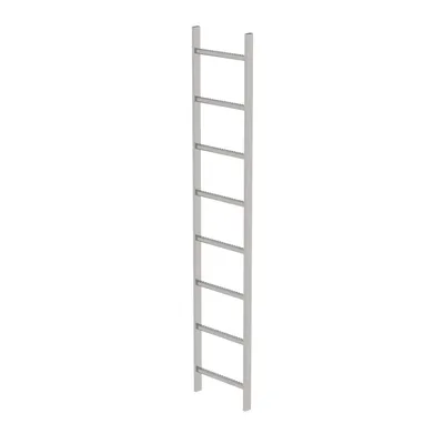 Produktbild von MUNK Schachtleiter aus Edelstahl 400mm breit 8 Sprossen 2,24m lang