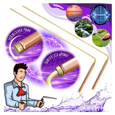 Produktbild von Wünschelrute aus Messing und Kupfer für Radiästhesie - Aufspüren von Wasseradern