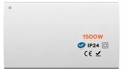 Image de Radiateur électrique céramique - 1500 W - Blanc - Design