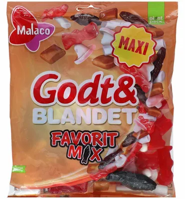 Produktbild von Malaco Godt & Blandet Favorit Mix 325g