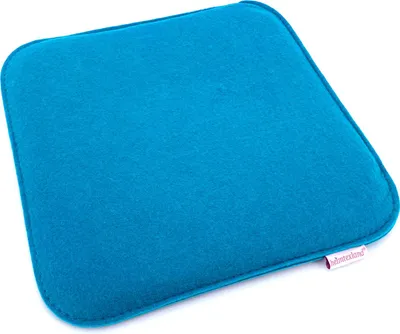 Produktbild von heimtexland ® Sitzkissen Set Filz Stuhlkissen Stuhlauflage Filzkissen Stuhl Polster Kissen Typ631 2er Set 35 x 35 cm Eckig Aqua Blau