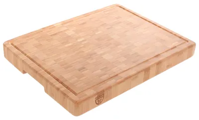 Productafbeelding van Snijplank hout - Bamboe - Sapgroef - 40 x 30 cm - Snijplank groot