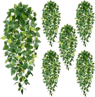 Kunsthangpflanze 100 cm, 6 Stück, Grün