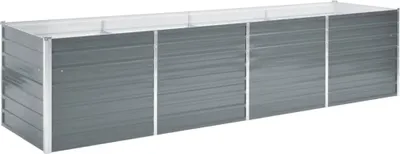 Image de Lit surélevé de jardin Acier galvanisé 320x80x77 cm Gris