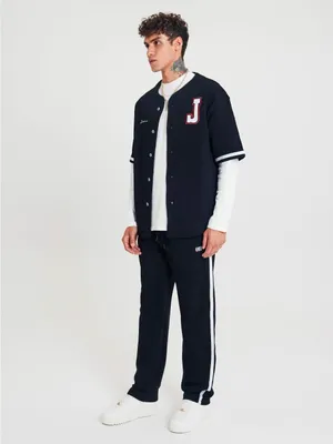Produktbild von Set Baseball Hemd Hose Jogger Jogginganzug Sportanzug Oversize S Schwarz