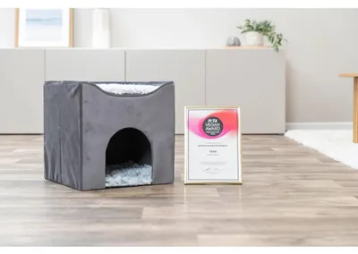 Produktbild von TRIXIE Höhle Harvey - grau/weiß-schwarz - 38 × 38 × 38 cm